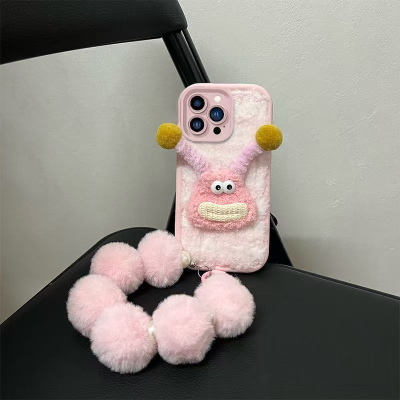 毛茸茸毛绒适用苹果16ProMax手机壳iPhone15Plus女12/13秋冬14pro