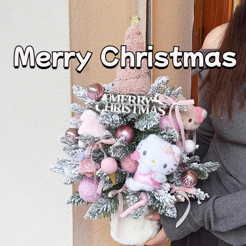 新款圣诞树装饰粉色HelloKitty圣诞树套装桌面装饰氛围感圣诞礼物