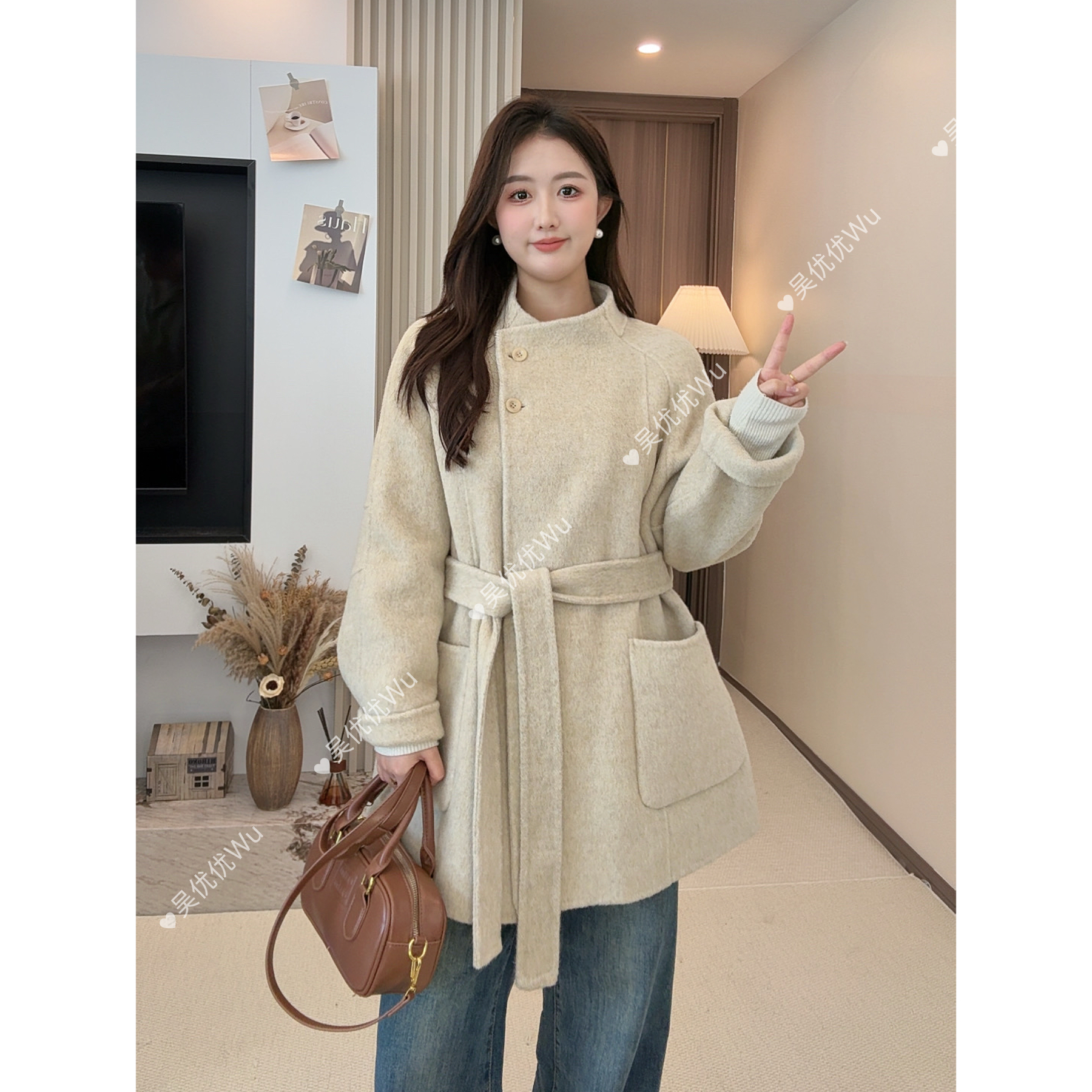 小泡芙双面羊毛手缝大衣（wl）