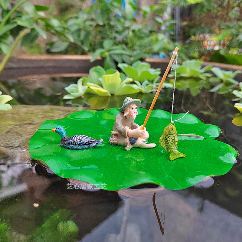 仿真荷叶水上漂浮装饰荷花莲花叶子乌龟庭院鱼池古法鱼缸造景摆件