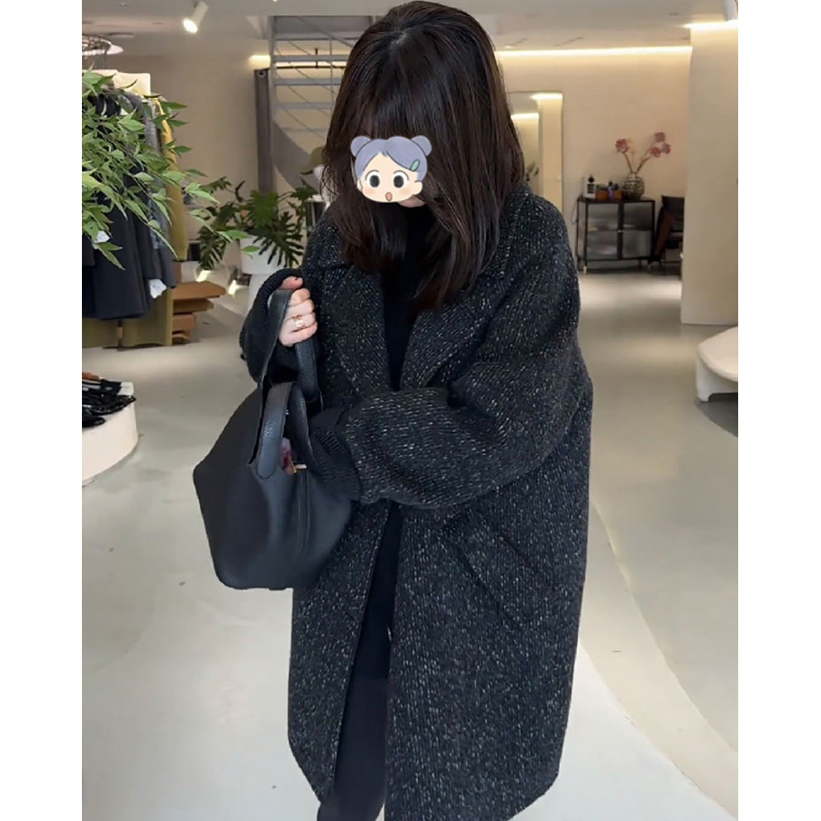 韩系大码时尚小众西装外套女2025新款拼接袖口气质西服中长款上衣