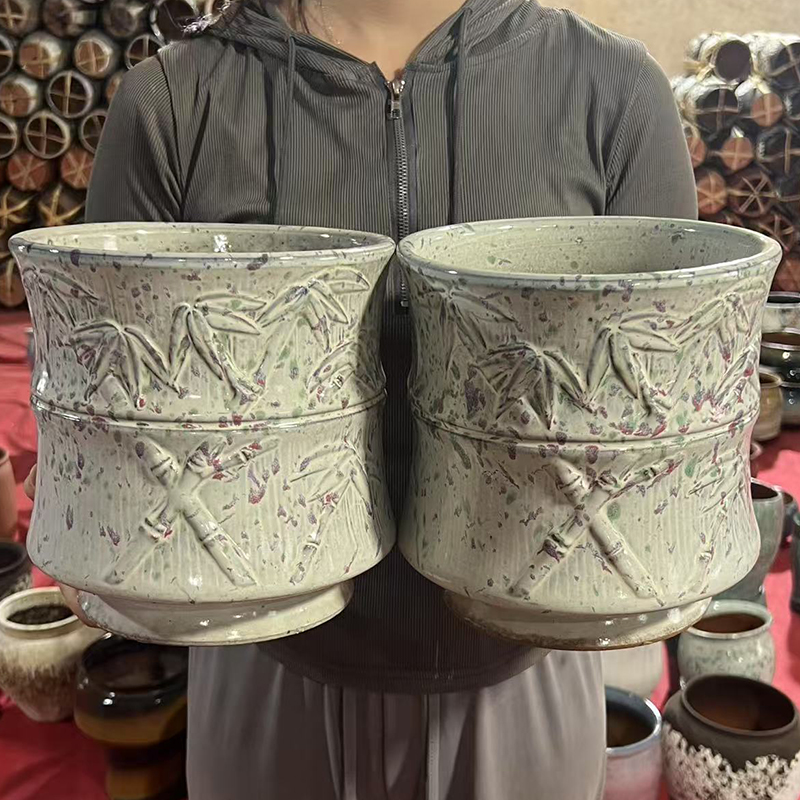 094高端宜兴紫砂花盆大口径陶瓷清仓高21口20