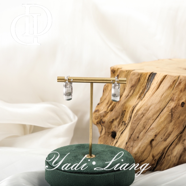 925银耳饰 梁雅帝新品【冰点条纹】亮晶晶时尚气质纯银耳饰