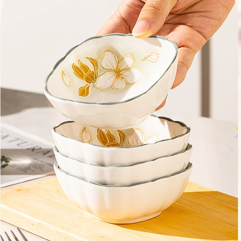 浮雕黄金叶3.6英寸方碟4个陶瓷碟高颜值餐具家用酱油调味碟蘸料碟