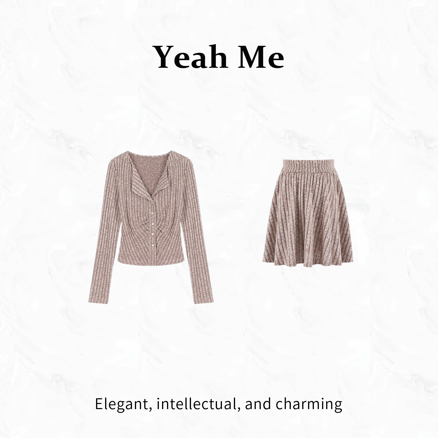 Yeah Me/也觅【暮光绮梦】秋季新品美拉德复古高级感显瘦半身裙套装