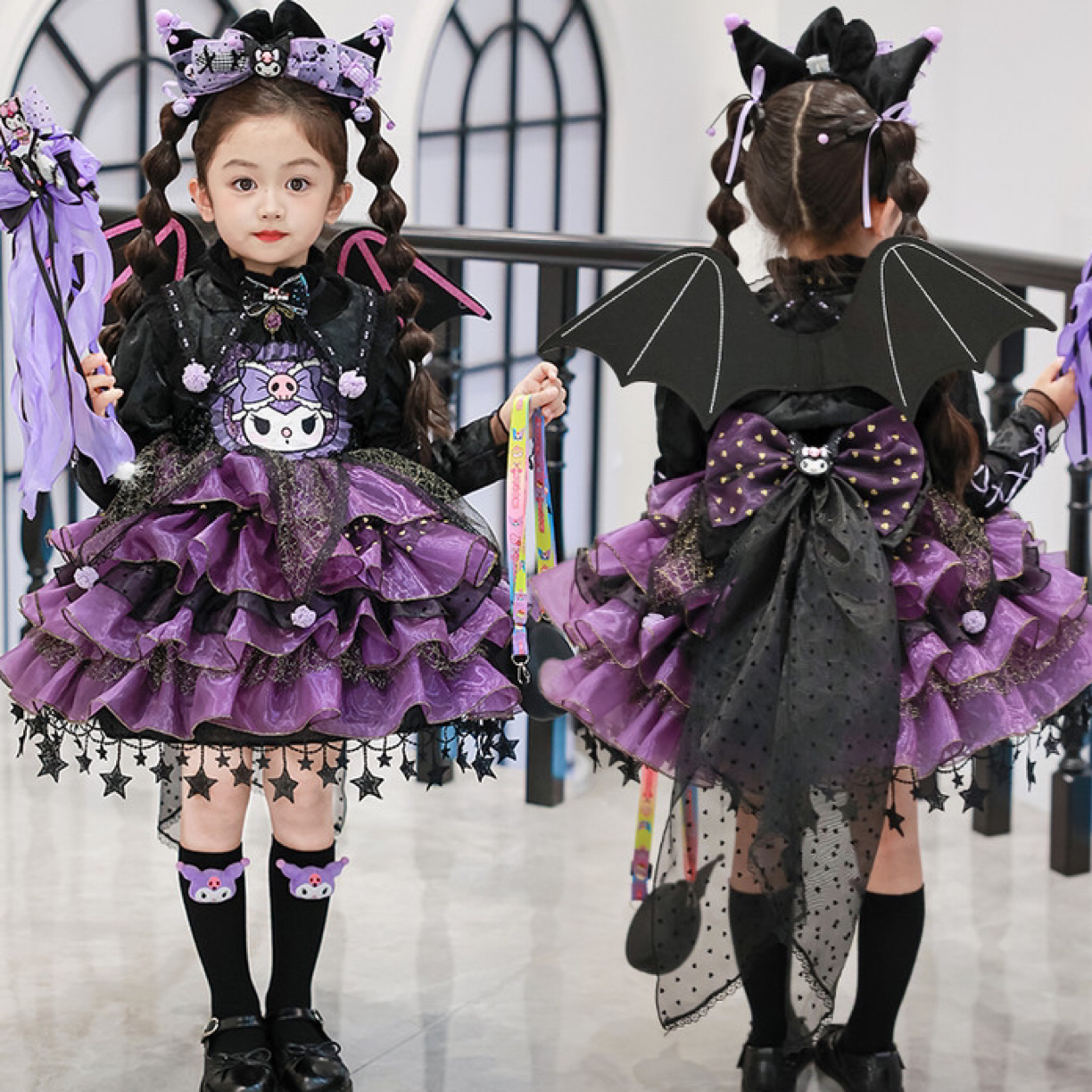 库洛米女童洛丽塔公主裙2025新款洋气儿童装小女孩连衣裙万圣节