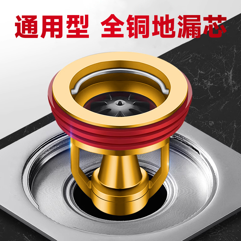 全铜防臭地漏芯卫生间通用下水管道防返臭神器防虫反味防臭止逆阀