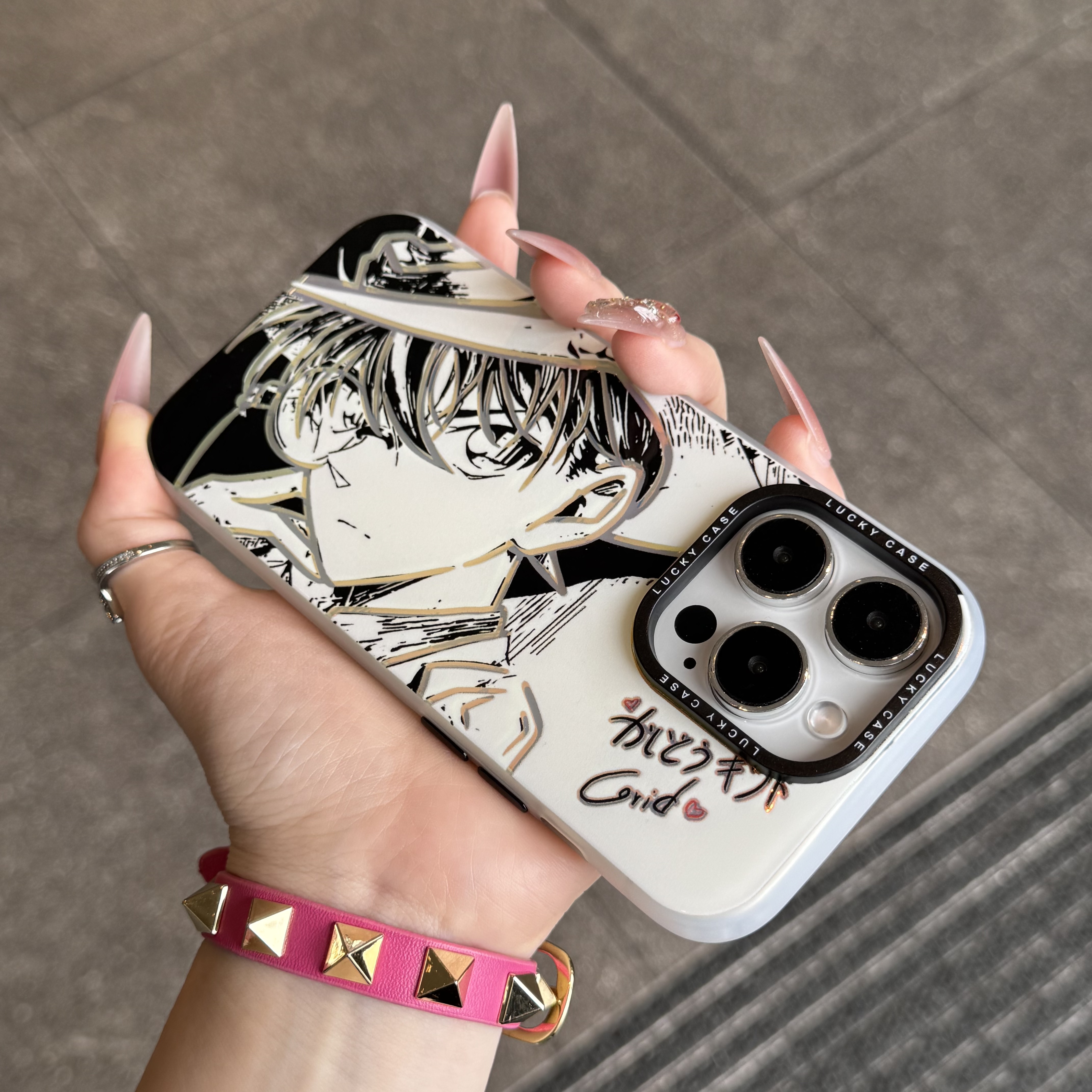 奥菲顿黑白基德适用苹果16镭射手机壳iPhone15pro华为vivoppo小米