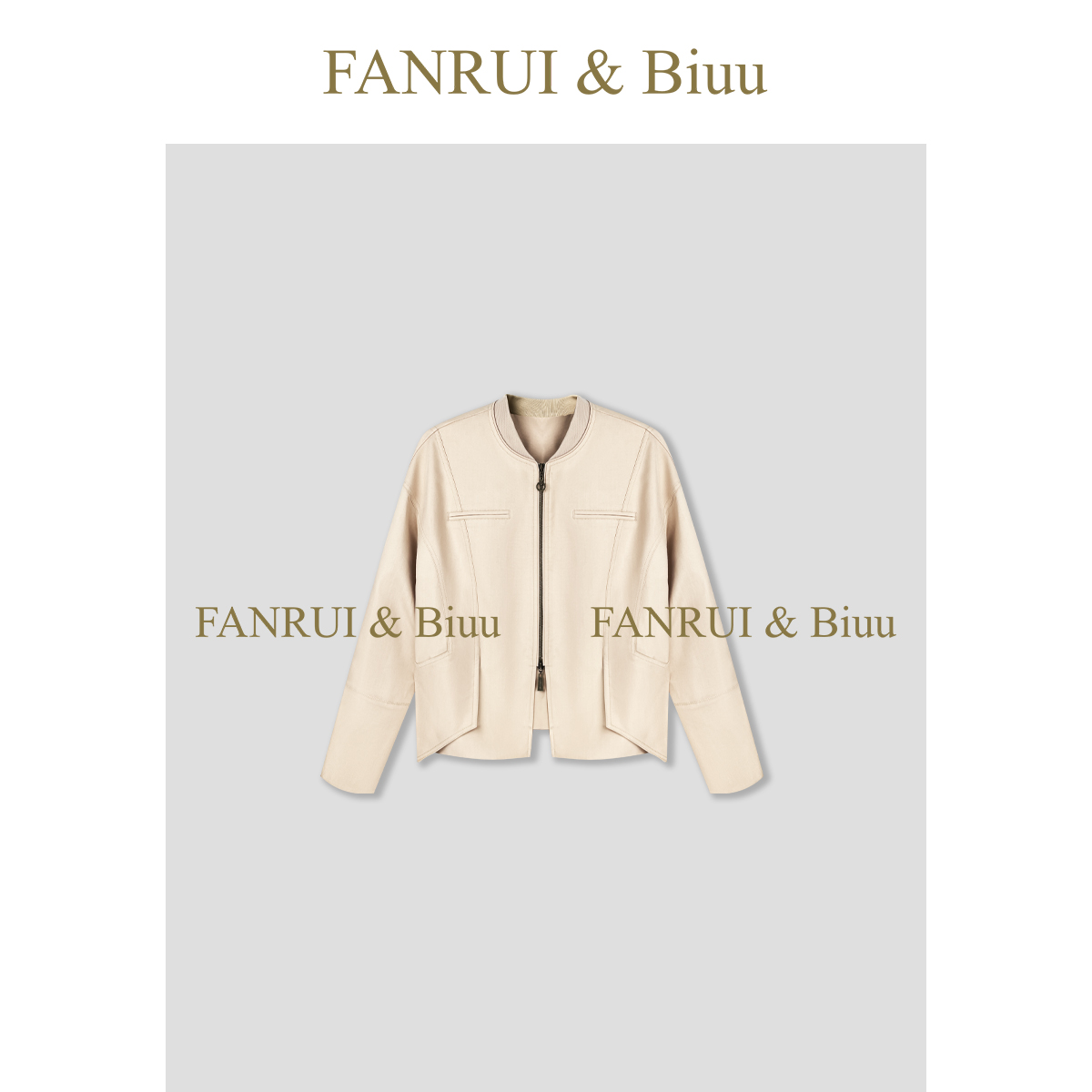 FANRUI/泛芮「贝贝biuu」秋季新款原创拼接设计时髦风衣外套B17488