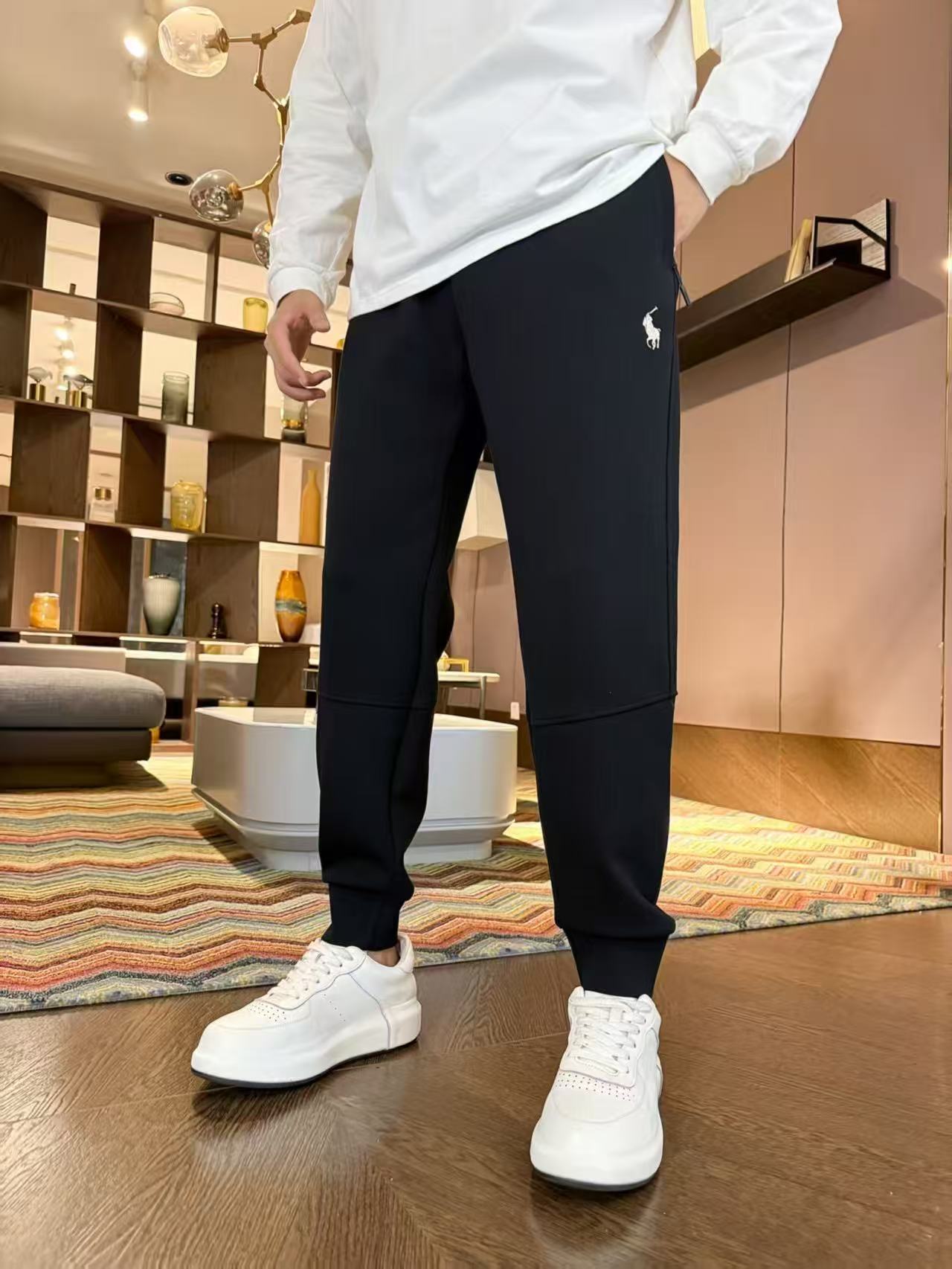 5888款秋冬季运动印花刺绣男士卫裤男装休闲裤秋季刺绣时尚