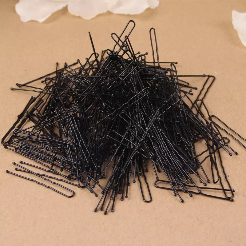 非金属木质婚庆饰品 造型U型发卡桶装成人黑色化妆师盘发