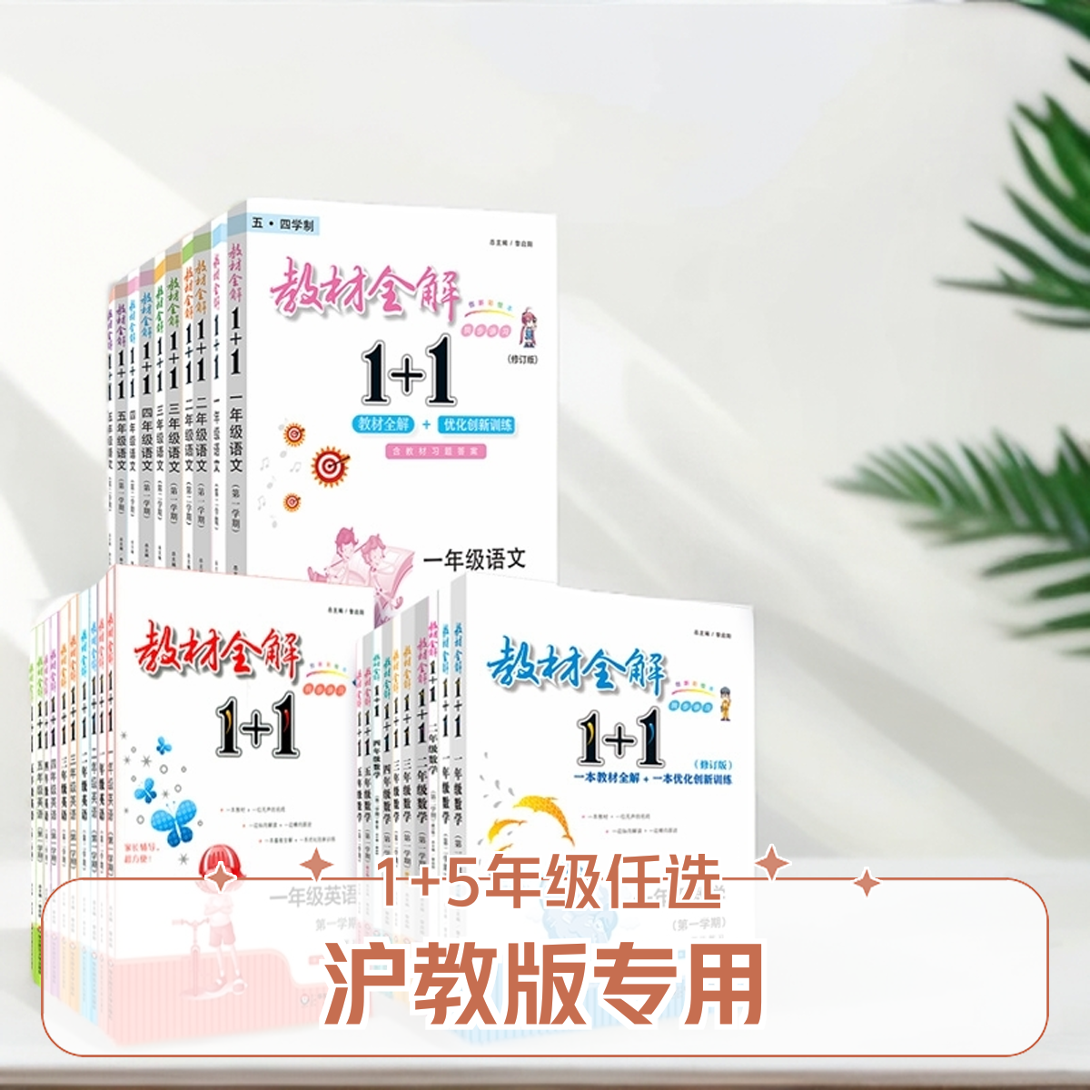 2024 教材全解1+1 小学沪教版1-5年级语数英教材同步讲解辅导书