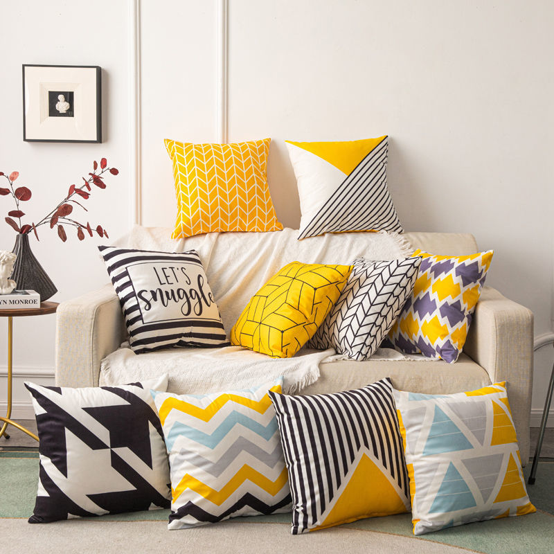 北欧双面沙发抱枕套客厅飘窗床头睡觉靠枕办公室椅子背垫汽车腰靠