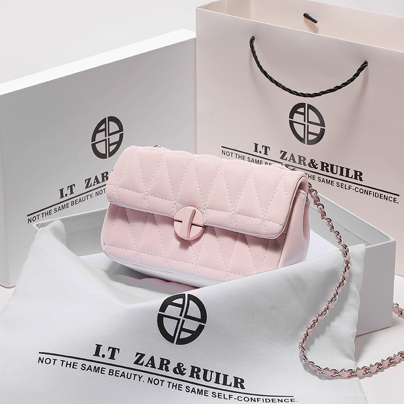 ZAR&RUILR/查瑞娜轻奢小方包生日礼物粉色包包女洋气单肩斜挎包