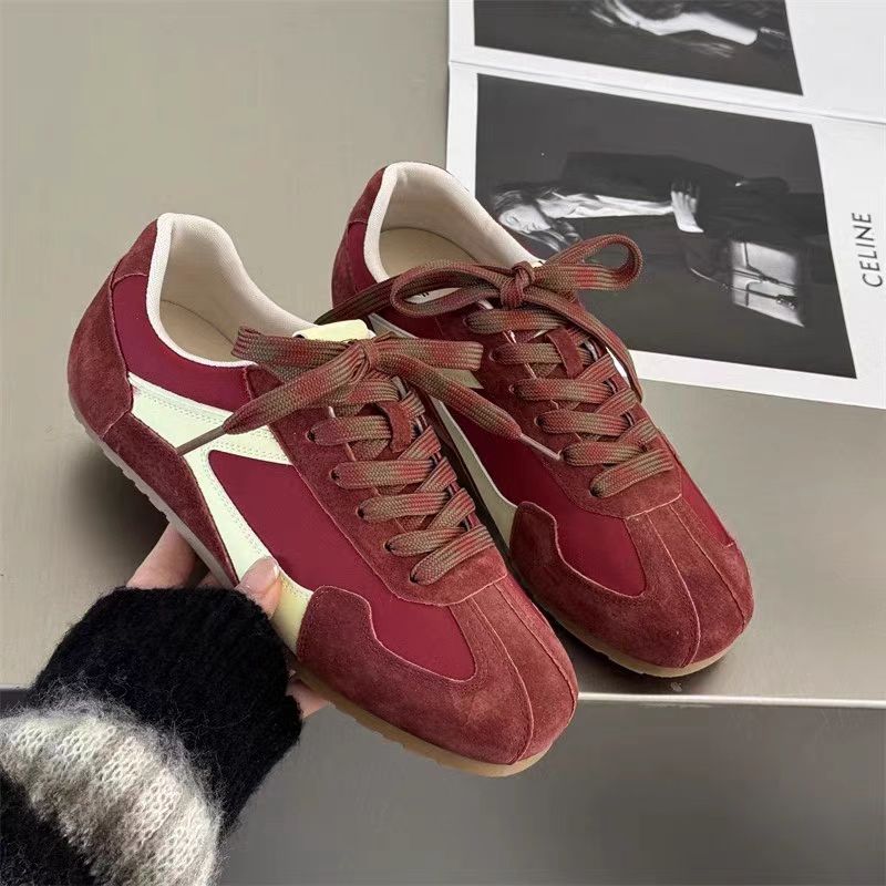 潮鞋复古平底德训鞋2025春季新款休闲鞋阿甘鞋百搭爆款女鞋