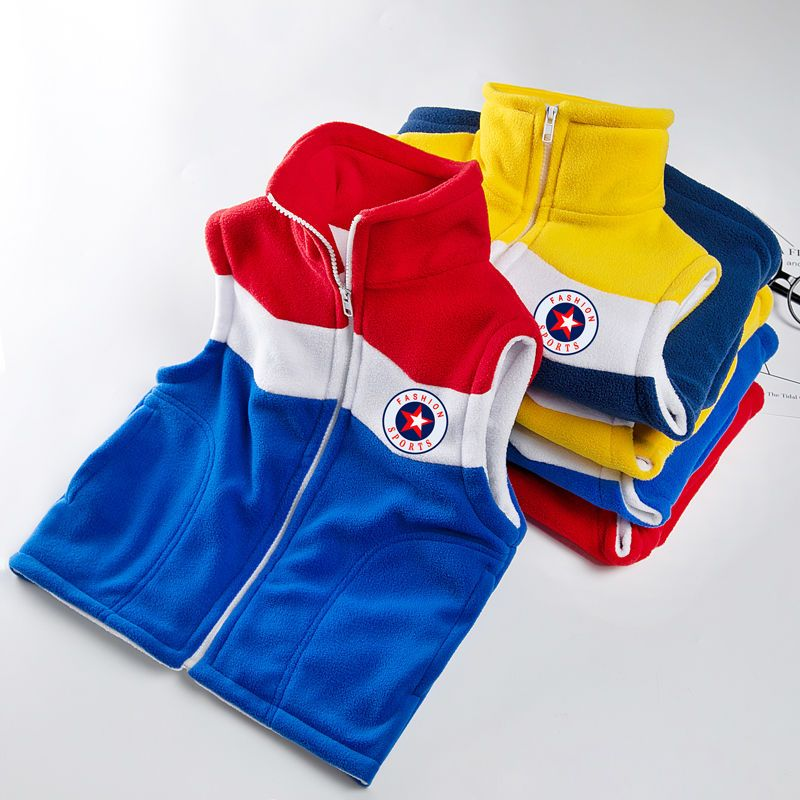 双层摇粒绒儿童马甲春秋冬装新款外穿背心男女童宝宝中大童装坎肩