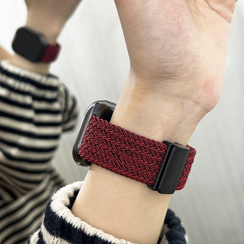 磁吸编织表带适用iWatch苹果42/46/49mm表链S11/10/SE/83代/Ultra