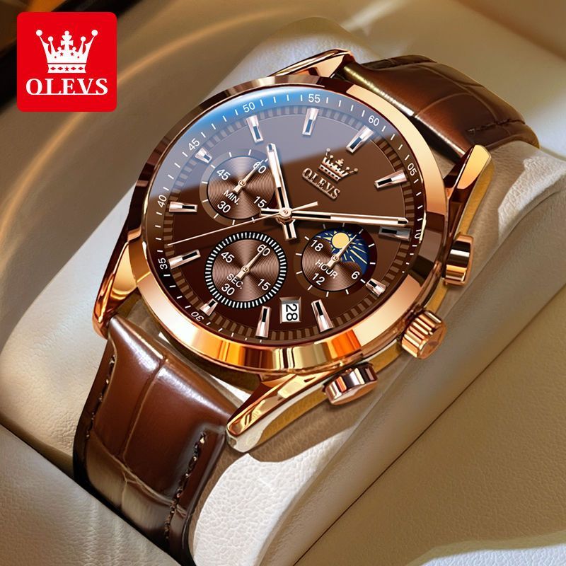 瑞士认证欧利时正品手表男士高档帅气多功能时尚新款夜光防水男表