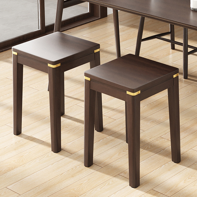 实木凳子可叠放中式客厅家用方凳木凳大人结实网红原木凳椅子