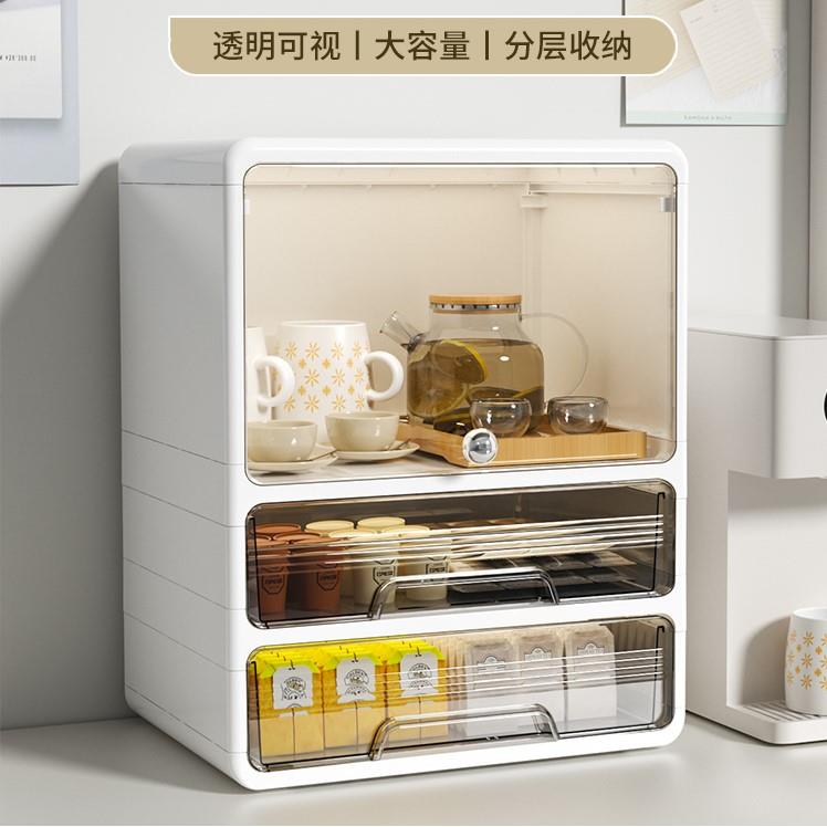 杯子收纳置物架防尘水杯茶杯茶具收纳盒米桶储米箱