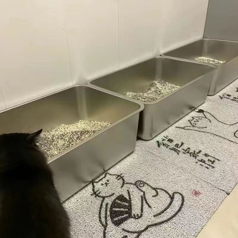 不锈钢猫砂盆新款加厚防外溅易清洁巨大猫厕所宠物大容量猫砂盆狗