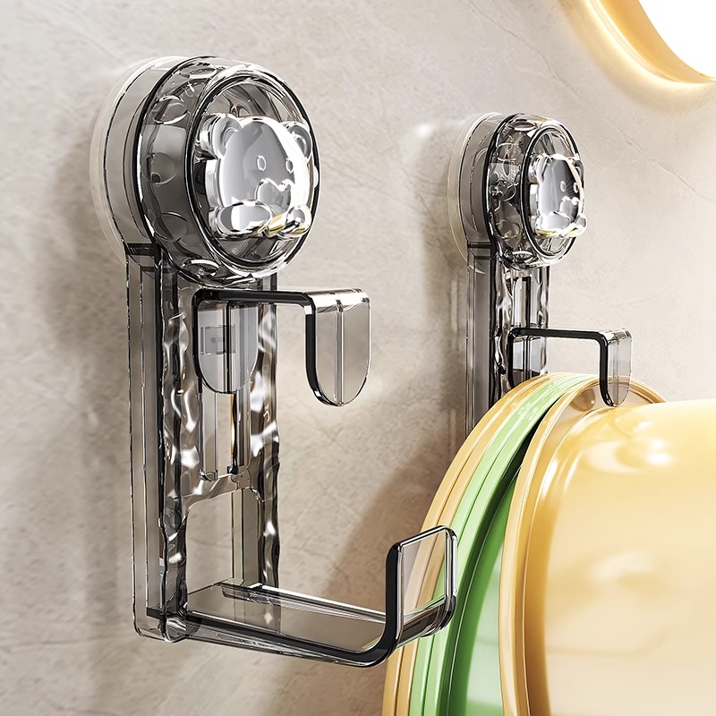 吸盘脸盆挂钩免打孔盆子收纳架卫生间挂盆神器脸盆创意免打孔挂钩