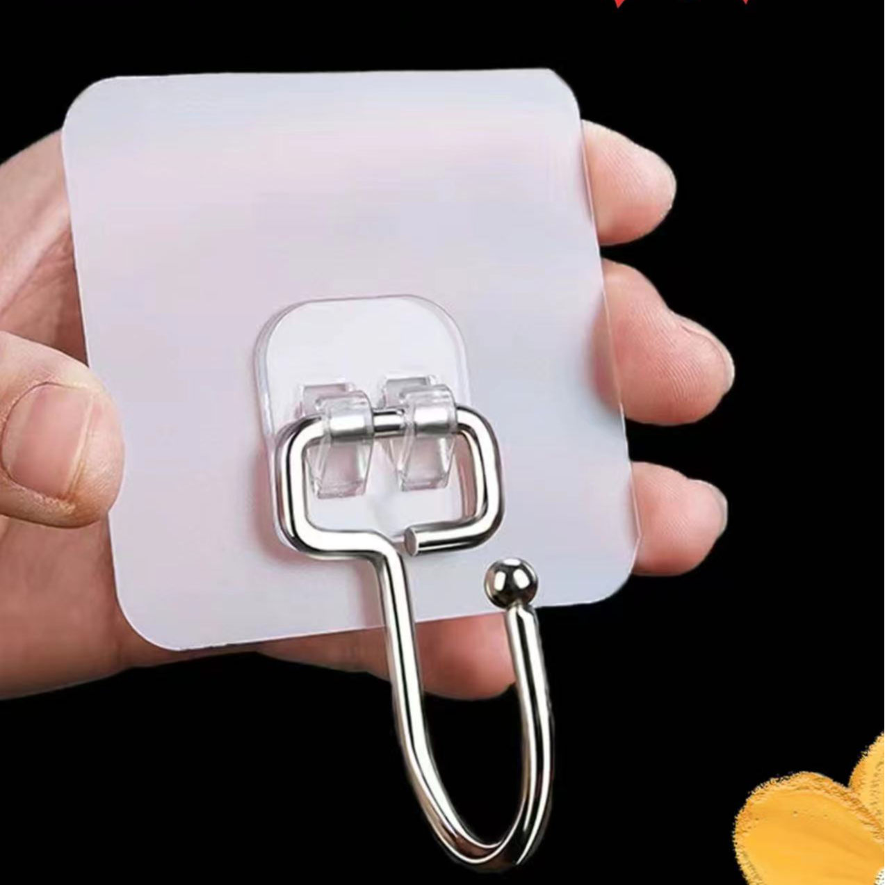 无痕挂勾免钉粘贴透明浴室强力家用卫生间粘墙免打孔挂钩钩子