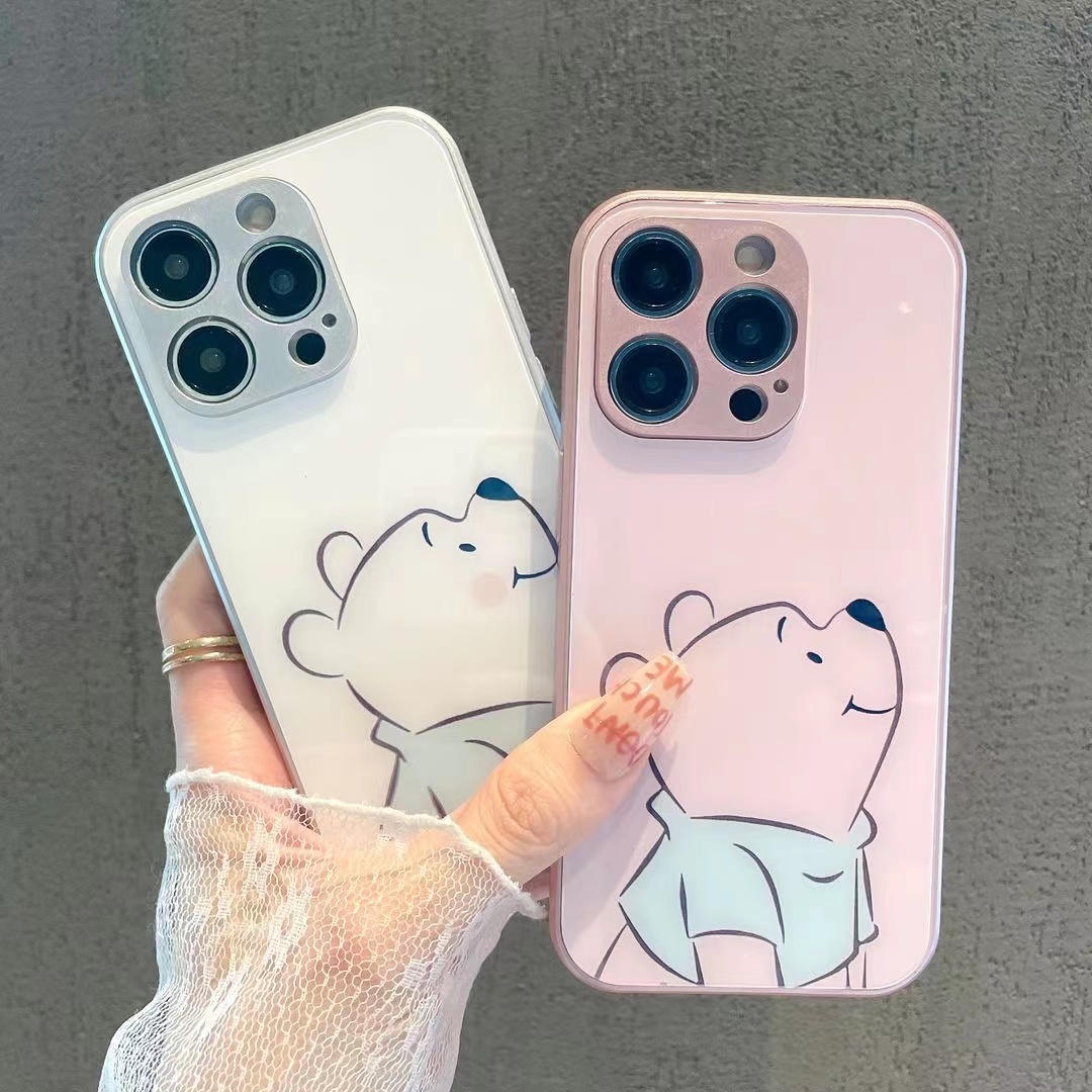 玻璃壳适用苹果15/iphone/华为荣耀/OPPO/VIVO/小米手机壳简约
