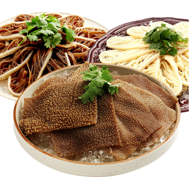 【毛肚三件套】四川重庆火锅食材配菜精品脆毛肚黑白千层肚各500g