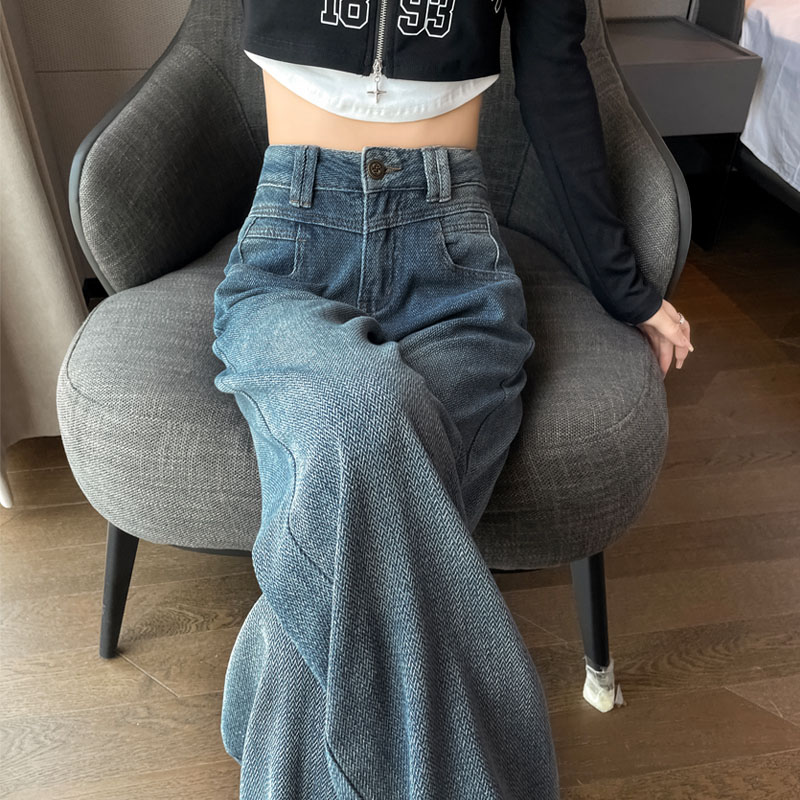 阔腿牛仔裤女2025年新款春秋夏季高腰百搭宽松显瘦直筒爆款裤子女