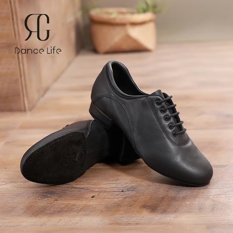 GR 男士摩登鞋301 漆皮/牛津布/哑光软牛皮黑色男式系带