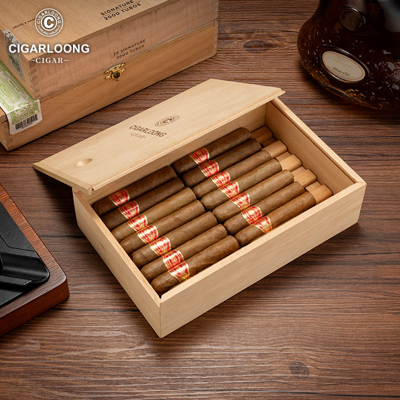 CIGARLOONG茄龙进口细支雪茄盒西班牙雪松木无漆醇化无雪茄便携盒