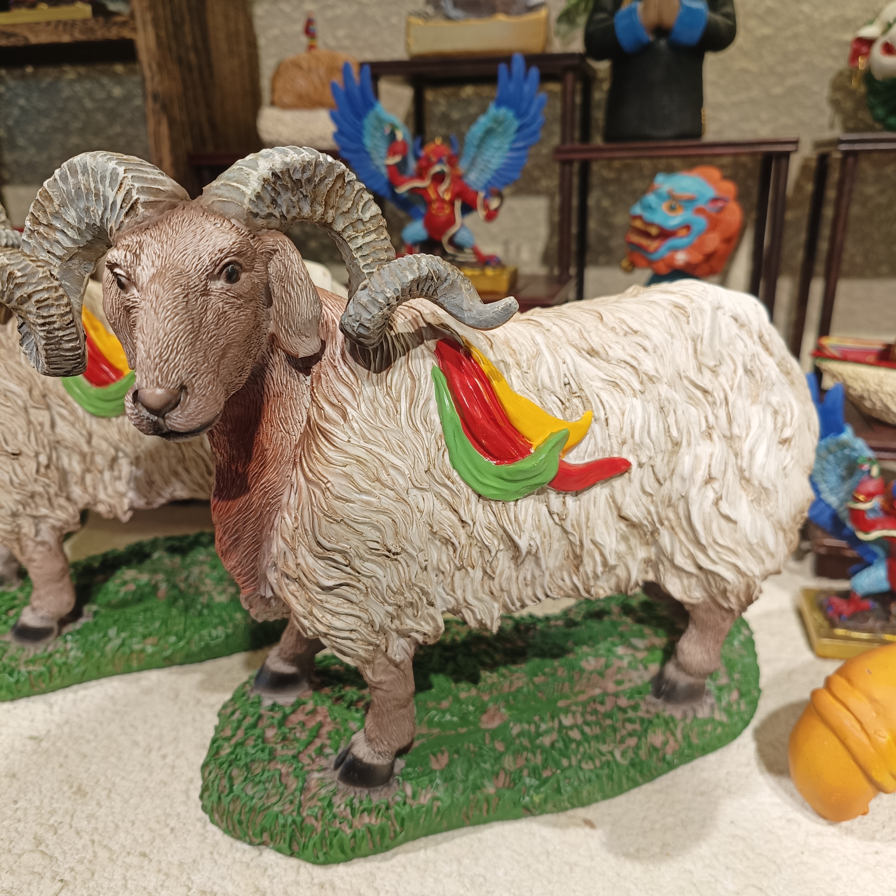 绵羊摆件装饰摆件（高18宽25）创意时尚家居摆件