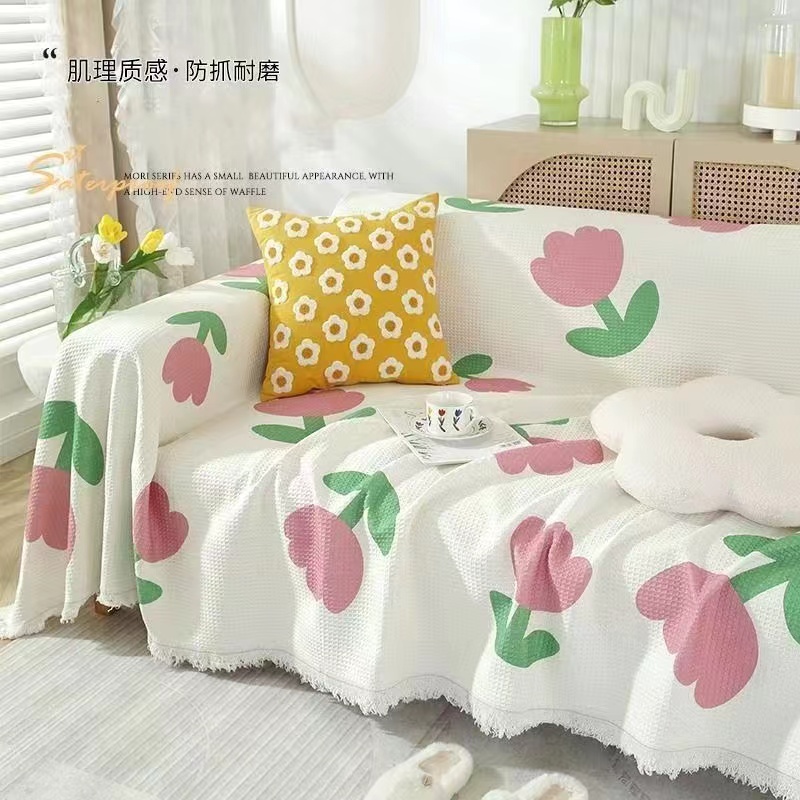 ins 风沙发巾全盖一片式高级感四季通用全包万能沙发罩套四季通用