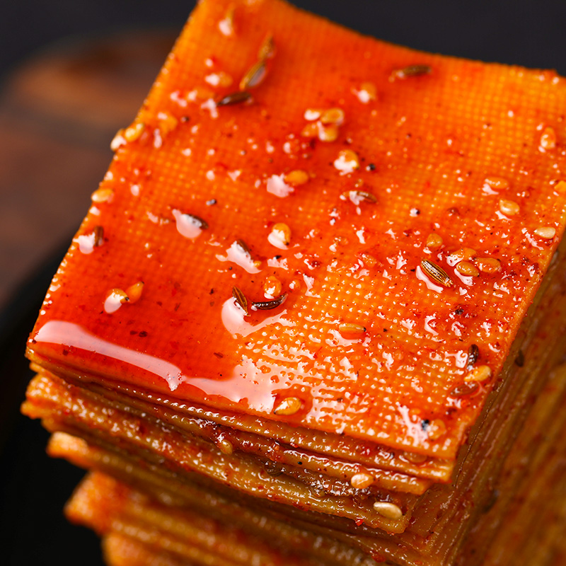 【思乡山】湖南特产香辣大千张开袋即食豆干零食百叶片100g豆干豆皮