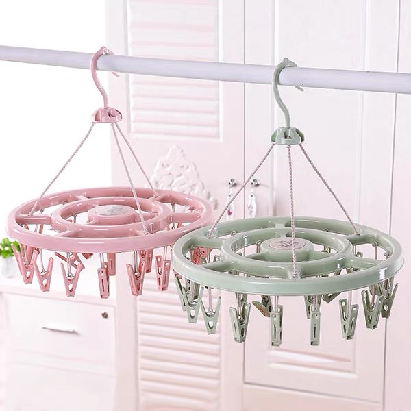 防风晾衣架多功能夹子防滑小巧衣架内裤袜子架阳台晾衣夹内衣晾晒