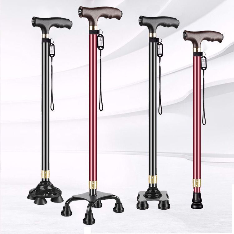特价拐杖老人防滑四脚手杖铝合金轻便拐棍老年人拐扙多功能灯捌杖