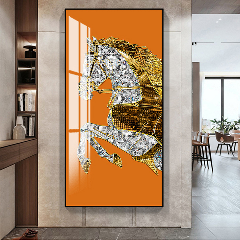 升级款-北欧玄关装饰画大气轻奢客厅组合挂画简约抽象走廊过道画