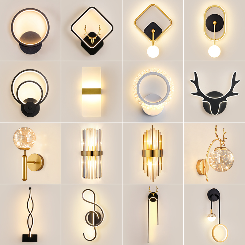 壁灯卧室床头灯卧室墙灯网红楼梯阳台灯极简创意客厅壁灯走廊灯