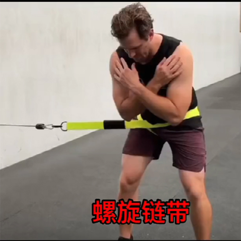 高尔夫体能绳高尔夫转胯训练带网球转身训练器螺旋链带臀部训练