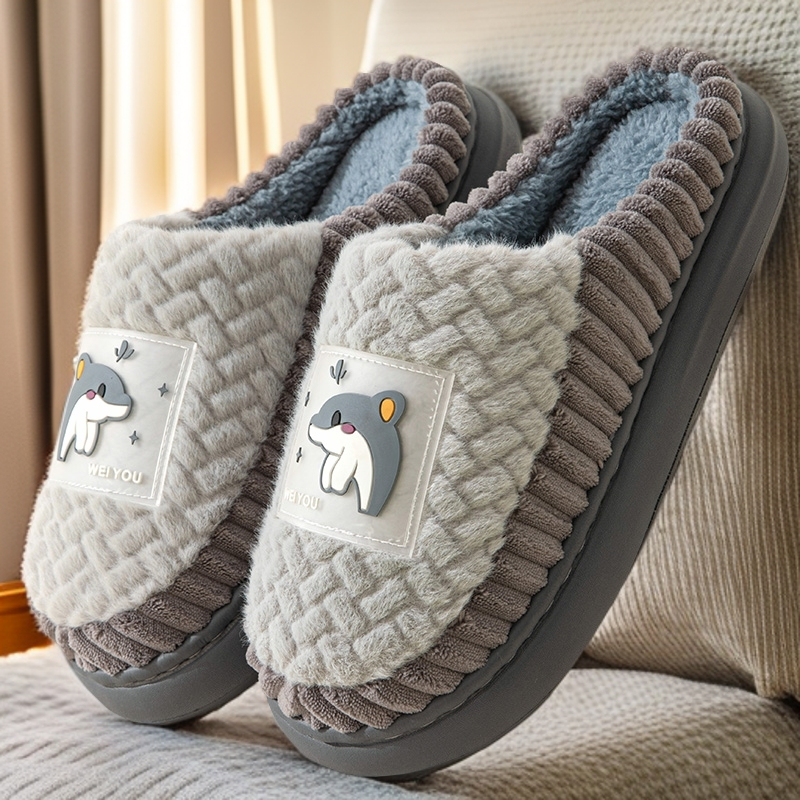 2025棉拖鞋冬季新款室内家居保暖拖鞋情侣家用防滑毛毛拖鞋亲子款