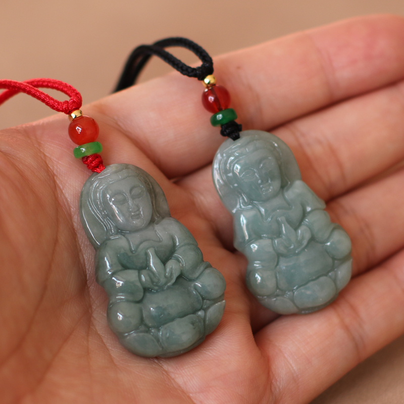 非金属布艺吊坠 龙年玉观音佛挂坠项链弥勒佛男女款吊坠送人礼物