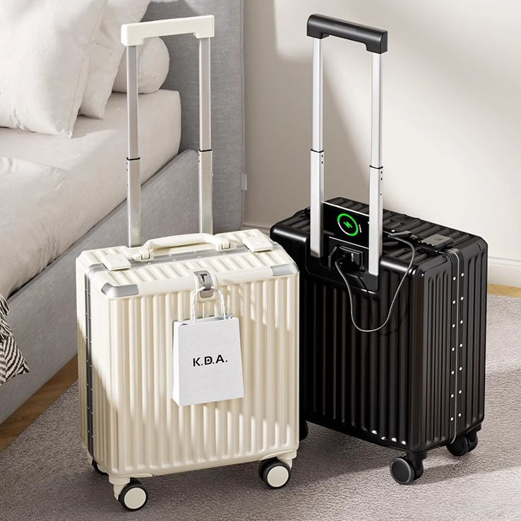 小型行李箱铝框18寸女生登机箱小号密码箱结实耐用拉杆箱男生20寸