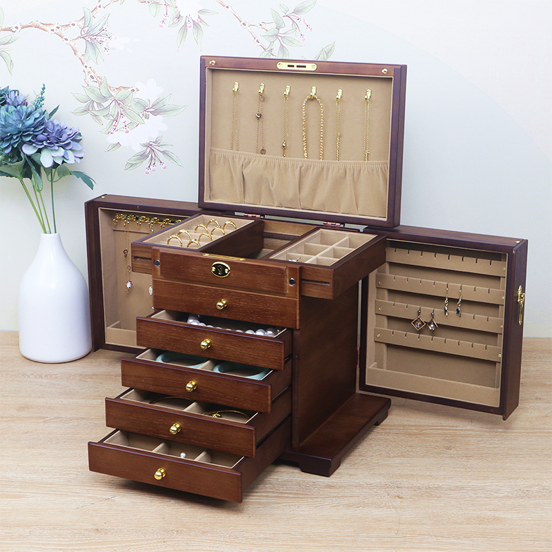 首饰盒/箱 2025新款高档国风精致奢华放金银首饰收纳盒可放手镯