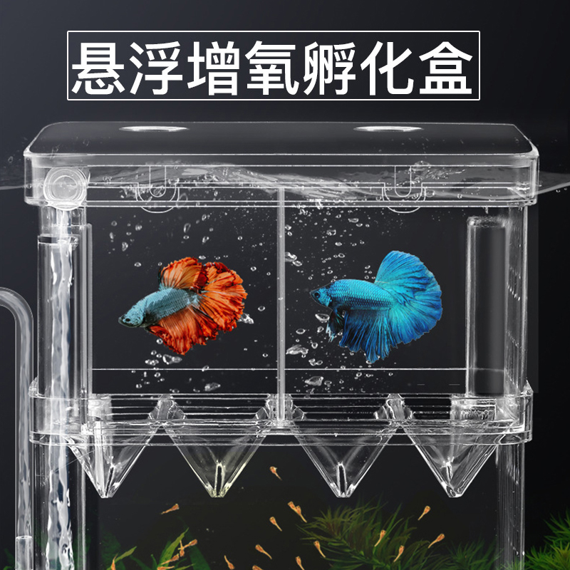 【奇妙妙】幼鱼孵化盒双层隔离盒斗鱼盒隔离网产卵挂式孵化器