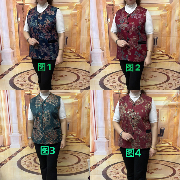 秋季新款里衬双兜妈妈马甲