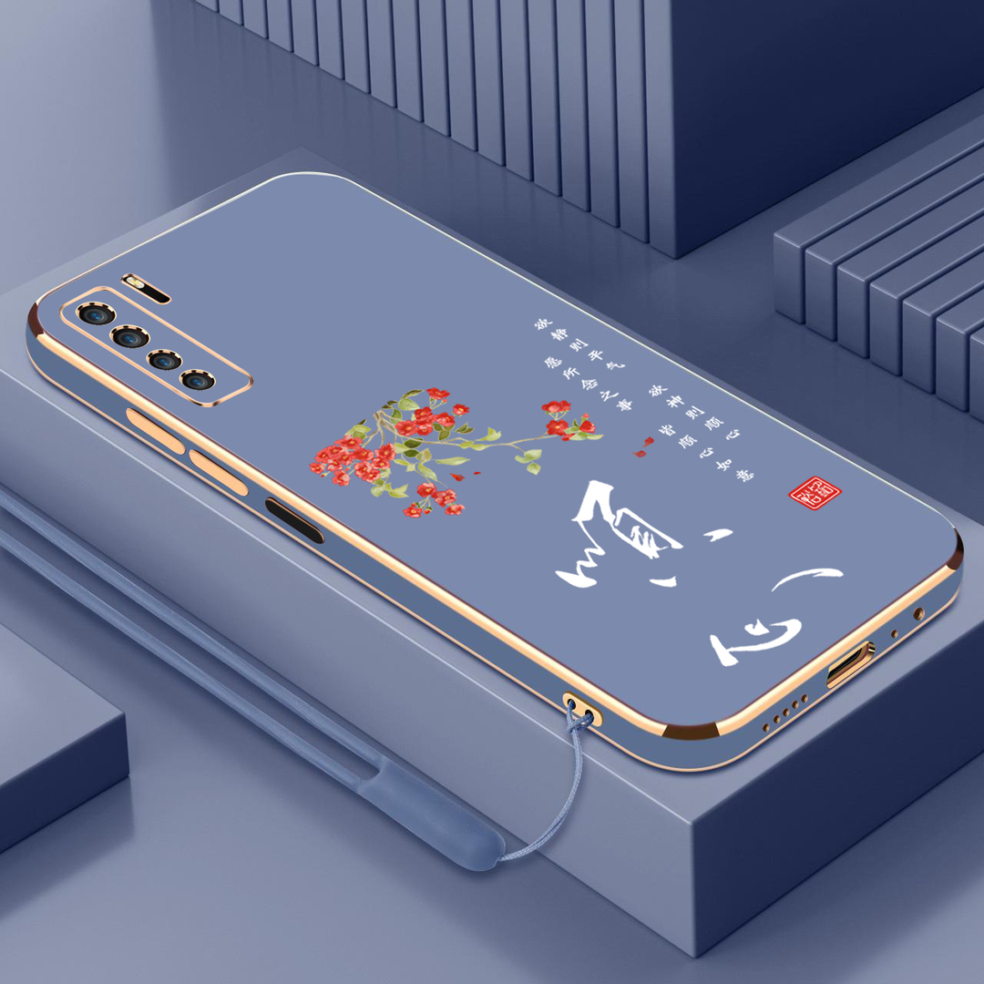 华为nova7se手机壳顺心电镀软壳硅胶挂绳防摔镜头全包加高保护套