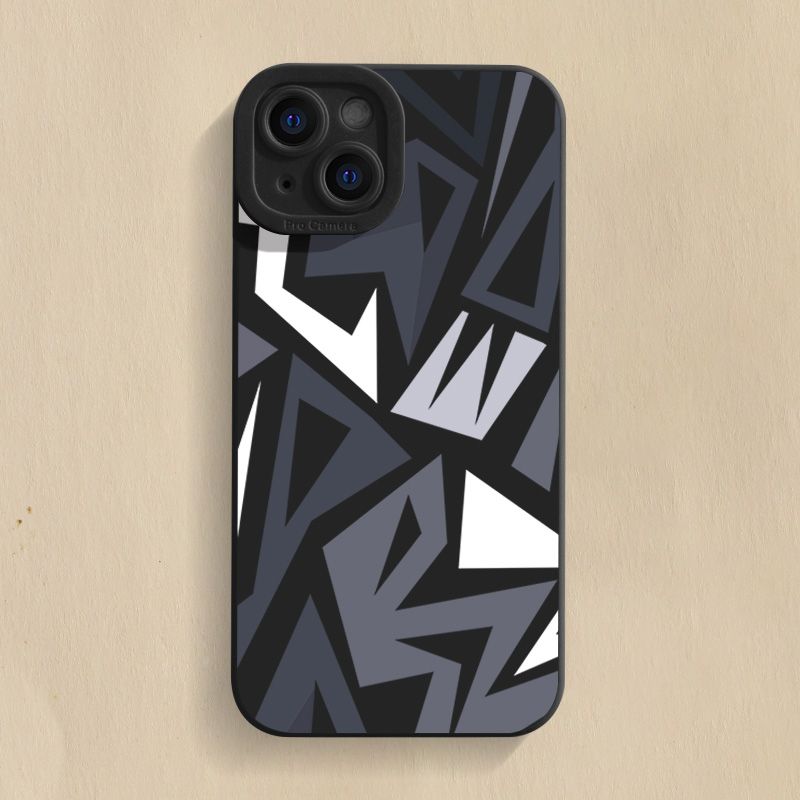 不规则色块适用苹果17手机壳华为高级感oppovivos17小米12s一加11