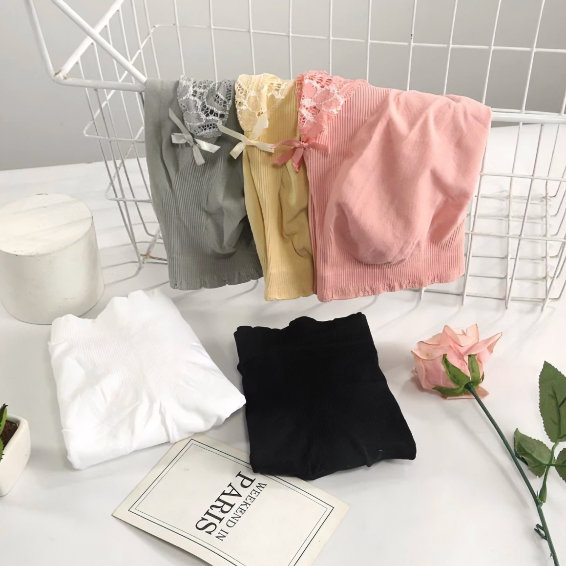 新款女士薄款花边蕾丝透气打底裤拼接中高腰夏季防走光安全裤短裤