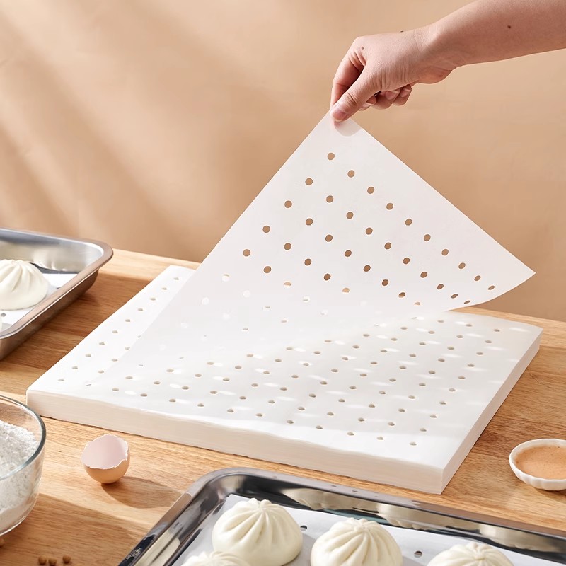 点砚蒸笼纸蒸馒头包子专用蒸锅蒸箱屉布烤箱一次性蒸笼纸加厚型